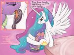  cunnilingus dragon equine female friendship_is_magic hemipenes horn incest_play interspecies male mammal multi_cock my_little_pony oral oral_sex penis princess_celestia_(mlp) semi_incest sex small_penis smudge_proof spike_(mlp) straight vaginal winged_unicorn wings young 