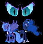  blue_eyes crying cutie_mark equine female friendship_is_magic fur hair horn horse mammal my_little_pony nightmare_moon_(mlp) owe-b-1 pony princess_luna_(mlp) winged_unicorn wings 