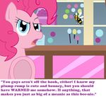  arthropod bee blue_eyes bsting english_text equine female feral friendship_is_magic fur hair horse insect long_hair mammal my_little_pony pink_fur pink_hair pinkie_pie_(mlp) pony solo text 