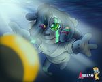  ball dark_fur game green_eyes hindpaw male mammal mustelid original_character otter paws sea tattoo water 