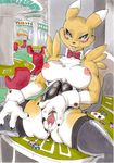  after_sex blush breasts canine casino cum cum_in_pussy cum_inside daigaijin digimon female fox mammal panties panties_aside presenting presenting_pussy pussy renamon solo spread_pussy spreading underwear 