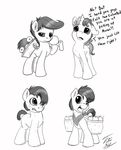  apple apple_bloom_(mlp) babs_seed_(mlp) bag basket black_and_white crossgender dialog english_text equine female freckles friendship_is_magic fruit hair horn horse male mammal monochrome my_little_pony pegasus plain_background pony scootaloo_(mlp) scooter sweetie_belle_(mlp) text tsitra360 unicorn white_background wings 