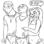  anthro bulge claws clothing crossdressing cute erection expression eyewear ferret fur girly glasses hair kelchan_(character) long_hair male mammal monochrome monotone mustelid nateday open_mouth otter panties pants pendant penis plain_background pointing scott_(character) short_hair sketch skirt skylor_(character) text tongue underwear 