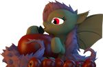  3d absurd_res alpha_channel apple bat_pony equine female feral flutterbat_(mlp) fluttershy_(mlp) friendship_is_magic fruit hi_res horse mammal my_little_pony mynokiarules pegasus pony wings 