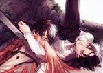  bad_id bad_pixiv_id black_hair eren_yeager levi_(shingeki_no_kyojin) multiple_boys shingeki_no_kyojin sleeping tree veins wings zwollowz 