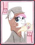  card cardstock doctor equine four friendship_is_magic hair horse mammal mask my_little_pony nurse pink_hair playing_card pony smile the1king 