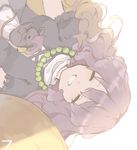  ^_^ ajirogasa animalization closed_eyes dual_persona gradient_hair hat hat_removed headwear_removed hijiri_byakuren hijiri_byakuren_(mouse) hillly_(maiwetea) hopeless_masquerade jewelry lying mouse multicolored_hair necklace on_back sleeping smile touhou 