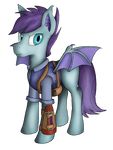  bat bat_pony blue_eyes equine feral friendship_is_magic fur hair horse illusiveelusive male mammal my_little_pony original_character plain_background pony purple_hair solo wings 