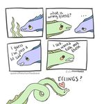  &lt;3 ambiguous_gender comic cute dialog eel feral humor jordan_molinelix plain_background pun seaweed text white_background 