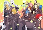  6+boys akizuno antenna_hair axel_(kingdom_hearts) bad_id bad_pixiv_id beard black_coat_(kingdom_hearts) black_hair blonde_hair blue_eyes blue_hair book brown_hair card closed_eyes dark_skin demyx earrings eyepatch facial_hair facial_mark green_eyes grey_hair hair_over_one_eye instrument jewelry kingdom_hearts kingdom_hearts_358/2_days larxene lexaeus long_hair luxord marluxia multiple_boys multiple_girls nobody_(kingdom_hearts) one_eye_closed organization_xiii pink_hair pointy_ears ponytail purple_eyes red_hair roxas saix scar short_hair silver_hair sitar vexen xaldin xemnas xigbar xion_(kingdom_hearts) yellow_eyes zexion 