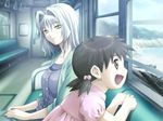  ai_(lost_child) black_eyes black_hair game_cg green_eyes lost_child_(game) mother_and_daughter multiple_girls older silver_hair spoilers 