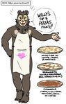  artdecade bear dialog english_text food happy male mammal nude pizza sloth_bear text willy_(artdecade) 