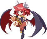  baton breasts cleavage clothed clothing demon demon_lord demonic_wings disgaea female horn la_pucelle_tactics low_res nis nockers prier wings 