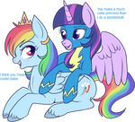  dialog duo english_text equine female friendship_is_magic horn horse lulubell mammal my_little_pony pegasus pony rainbow_dash_(mlp) suit text twilight_sparkle_(mlp) winged_unicorn wings wonderbolts_(mlp) 