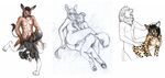  anal anthro breasts canine dog donkey equine feline female fingering from_behind hyena invalid_tag licking lion male mammal pussy sex straight tanu tanuki_(artist) tongue 