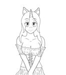  anthrofied breasts cleavage clothed clothing equine friendship_is_magic gen:clothes gen:sketch horn horse lovingwolf magic mammal my_little_pony pony sarah_(oc) sketch solo unicorn 