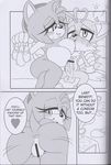  anthro anus balls big_breasts breastfeeding breasts butt canine comic condom english_text erect_nipples erection female filled_condom fox hedgehog male mammal michiyoshi miles_prower monochrome nipples penis presenting presenting_hindquarters pussy sega sonic_(series) text 