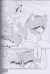  amy_rose anthro big_breasts breasts canine comic erect_nipples female fox from_behind happy happy_sex hedgehog japanese_text male mammal michiyoshi miles_prower monochrome nipples nude penetration sega sex smile sonic_(series) straight text 
