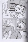  amy_rose anthro balls big_breasts breasts canine comic erection fellatio female fox hedgehog japanese_text male mammal michiyoshi miles_prower monochrome oral oral_sex penis sega sex sonic_(series) straight text 