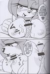  amy_rose anthro areola big_breasts breasts canine comic english_text erect_nipples erection fellatio female fox hedgehog male mammal michiyoshi miles_prower monochrome nipples oral oral_sex penis sega sex sonic_(series) straight text titfuck 