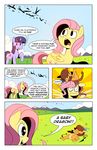  comic cutie_mark dialog dragon english_text equine female fluttershy_(mlp) flying friendship_is_magic grass horn horse karzahnii mammal mountain my_little_pony outside pegasus pony standing stars text twilight_sparkle_(mlp) unicorn whimsey_weatherbe_(mlp) wings 