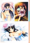  :d absurdres aqua_eyes areola_slip areolae bare_shoulders black_hair blush bow bow_bra bow_panties bra breast_clinging breasts bride cleavage dress fan flat_chest floral_print flower gloves green_eyes hair_flower hair_ornament hair_ribbon highres holding japanese_clothes jewelry kimono kobuichi kousaka_chihaya large_breasts looking_at_viewer lying miyoshi_yuiko multiple_girls multiple_views muririn natsuzora_kanata navel no_bra older on_back open_clothes open_mouth open_shirt orange_hair panties panty_pull paper_fan parted_lips pillow print_pillow pulled_by_self ramune ribbon ring rose scan shirt sitting smile twintails uchiwa underwear underwear_only wedding_dress wedding_ring white_bra white_gloves white_panties yukata 