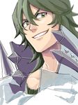  drawr green_eyes green_hair grin kill_la_kill male_focus oui_lion sanageyama_uzu smile solo 