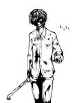  bad_id bad_pixiv_id blood death greyscale henry_townshend horror_(theme) lead_pipe male_focus monochrome silent_hill silent_hill_4 solo 