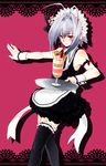  cherry_girls grey_hair highres maid male_focus otoko_no_ko otoko_no_ko_wa_meido_fuku_ga_osuki!? red_eyes solo thighhighs usaki_(ama) yuki_(otosuki) 