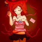  bag camisole closed_eyes handheld_game_console jewelry lying megami_ibunroku_devil_survivor messenger_bag miniskirt mishiyomi_kazumi necklace nintendo_ds red_hair ribbon short_hair shoulder_bag skirt sleeping solo star tanigawa_yuzu tears 