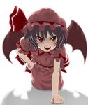  bad_id bad_pixiv_id face foreshortening hat open_mouth red_eyes remilia_scarlet shadow solo takemori_shintarou touhou 