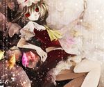  duca flandre_scarlet flat_chest hat legs short_hair solo touhou wings 