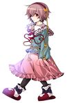  hairband heart komeiji_satori n-mix pantyhose slippers solo touhou walking 