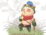  drink eyes_closed goggles john_liriano league_of_legends mushroom no_humans yordle 