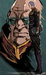  degwin_sodo_zabi father_and_son gihren_zabi glasses gundam military military_uniform mobile_suit_gundam moto_murabito uniform 