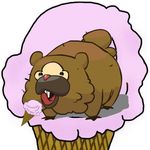  bidoof buckteeth feral food ice_cream licking nintendo pok&#233;mon pok&eacute;mon solo tongue unknown_artist vector video_games 