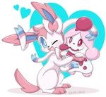  &lt;3 :d alpha_channel ambiguous_gender barefoot blue_eyes bow canine cute eeveelution eevie-chu eyelashes feral fur happy mammal nintendo nude one_eye_closed open_mouth plain_background pok&#233;mon pok&eacute;mon shadow sharp_teeth shiny sitting slurpuff smile swirlix sylveon teeth tongue tongue_out transparent_background video_games 