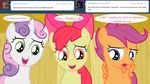  bow comic computer cutie_mark_crusaders_(mlp) equine female friendship_is_magic horn horse jananimations laptop mammal my_little_pony pegasus pony scootaloo_(mlp) smile sweetie_belle_(mlp) tumblr unicorn wings young 