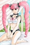 1girl absurdres breasts drill_hair hayami_jin highres lipstick makeup one_piece perona pink_hair twintails 
