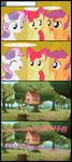  bow comic computer cutie_mark_crusaders_(mlp) equine female friendship_is_magic horn horse jananimations laptop mammal mentally_scaring mentally_scarring my_little_pony pegasus pony scootaloo_(mlp) screaming smile sweetie_belle_(mlp) tumblr unicorn wings young 