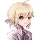  ahoge artoria_pendragon_(all) blonde_hair blue_eyes fate/stay_night fate_(series) red-trio saber smile solo 