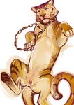  after_sex chain collar cum cum_in_pussy cum_inside eyes_closed feline female feral lying mammal miyabita_cheetah on_back pussy solo spread_legs spreading tiger 