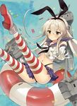  :3 anchor black_panties blonde_hair bullet drum_(container) elbow_gloves gloves hair_ornament hairband hayama_eishi heart innertube kantai_collection long_hair md5_mismatch panties rensouhou-chan revision shimakaze_(kantai_collection) striped striped_legwear thighhighs underwear white_gloves 