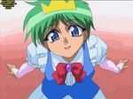  1boy 1girl animated animated_gif blue_eyes dress green_hair kakio_hazuki mouse_(anime) muon_sorata panties pantyhose 