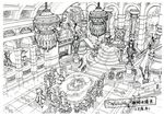  concept_art final_fantasy final_fantasy_ix kusanagi_studio lindblum monochrome 