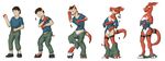  breasts clothes_ripped clothing digimon digitigrade female guilmon human invalid_tag male mammal scalie schmen torn_clothing transformation 