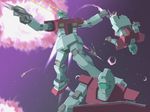  battle_damage explosion firing gm_(mobile_suit) gun gundam mecha mobile_suit mobile_suit_gundam public_(gundam) public_class rindon_(pixiv338875) salamis_(gundam) space weapon 