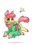  apple_bloom_(mlp) blush clothing cub equine female friendship_is_magic hair hoihoi hooves horse mammal my_little_pony pink_hair pony solo young 