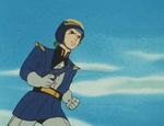  80s animated animated_gif bes_jordan densetsu_kyojin_ideon energy_sword gadakka gun handgun laser lowres oldschool pistol soldier sword weapon 