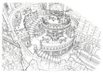  concept_art final_fantasy final_fantasy_ix kusanagi_studio lindblum monochrome 